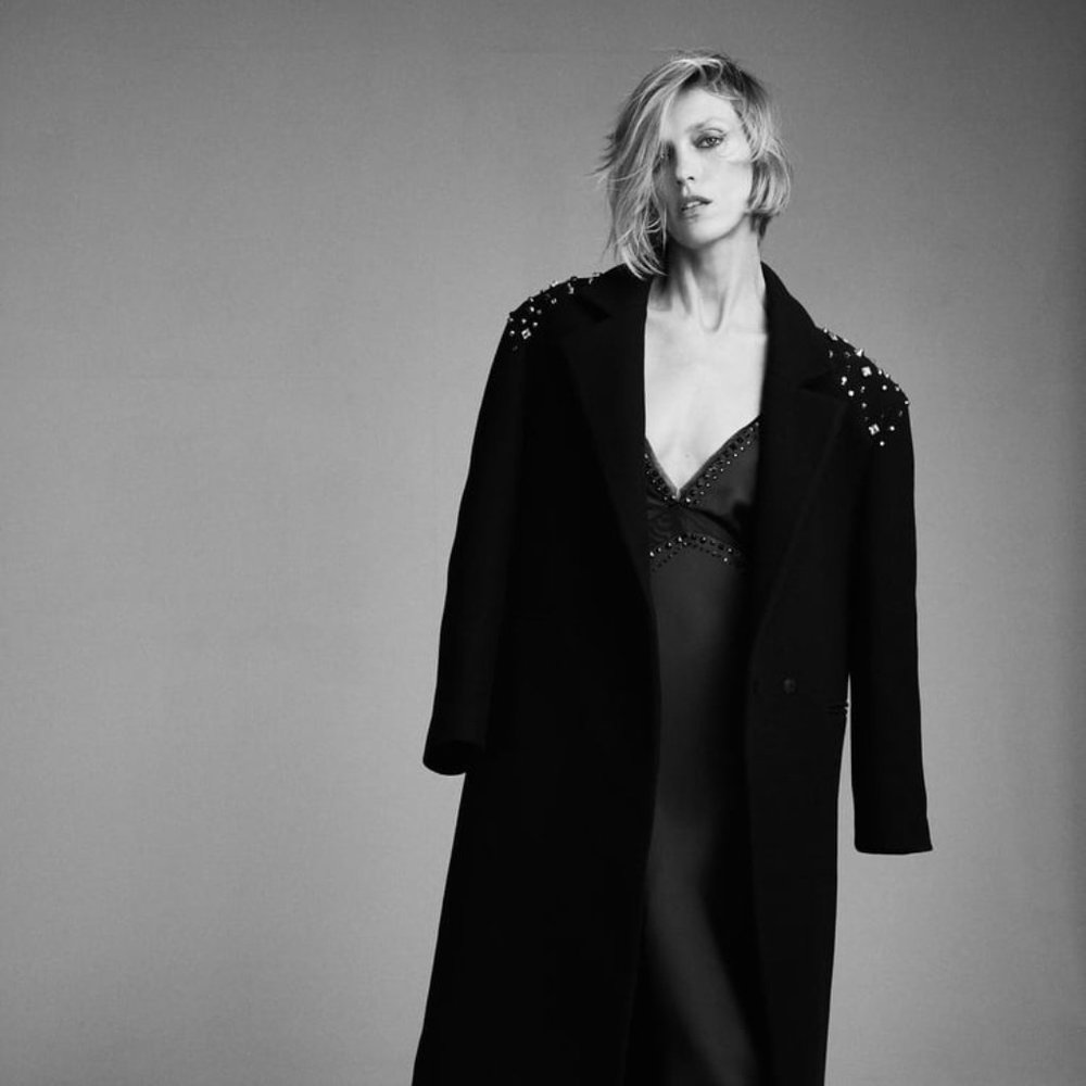 ZARA STUDDED WOOL COAT LIMITED EDITION